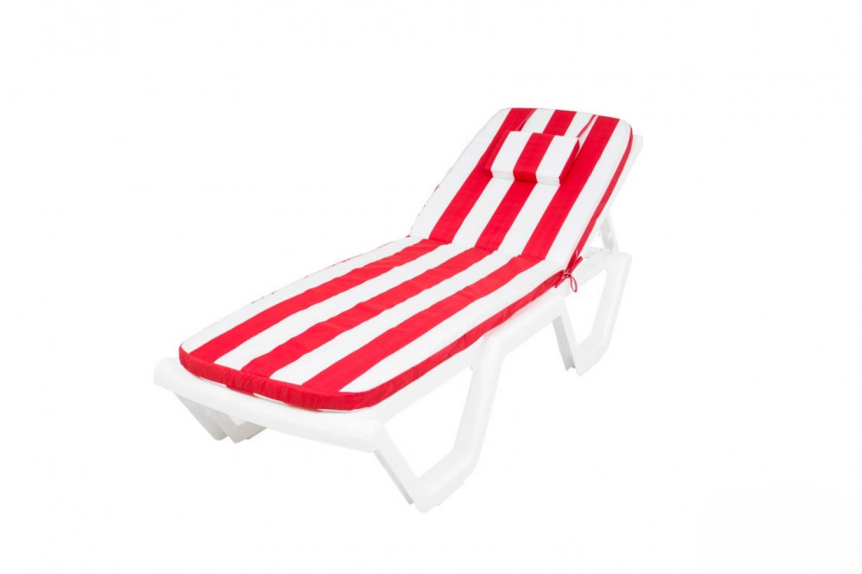 Матрац с вертикальной подушкой (бело-красный) Premium